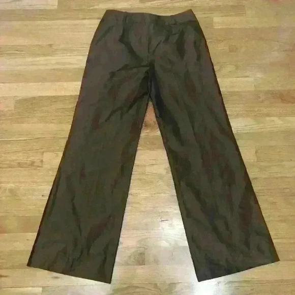 Laurel Pants Metallic Sheen Retro Wide  Leg Button Accent Bronze - Picture 3 of 12